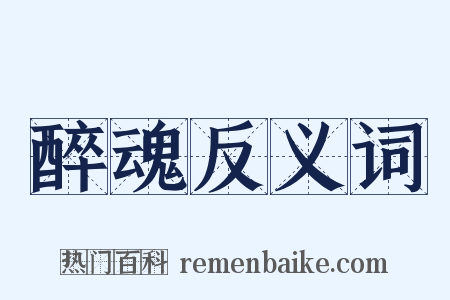 醉魂反义词是什么意思的图片